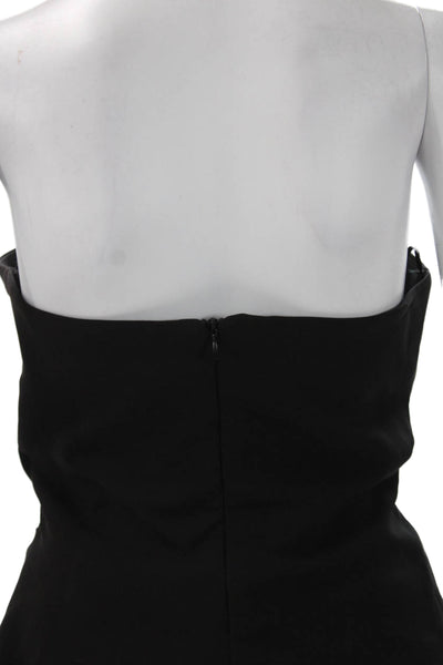 Zara Women Basic Strapless Sleeveless Black Polyester Blouse Zip Size L