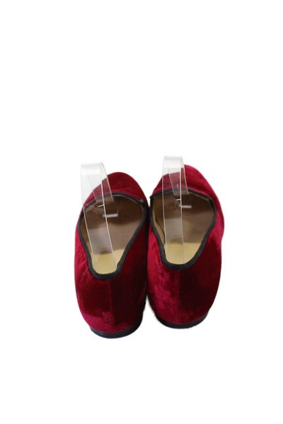 Cole Haan Womens Velvet Slip On Flats Loafers Shoes Red Size 7B