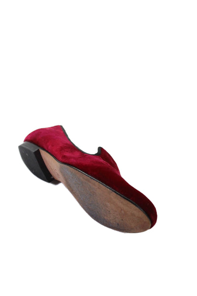 Cole Haan Womens Velvet Slip On Flats Loafers Shoes Red Size 7B