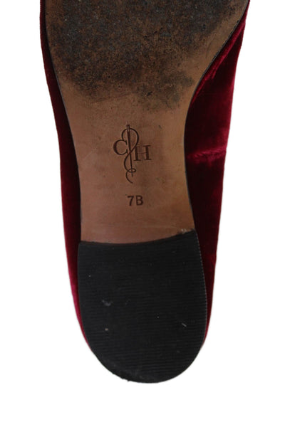Cole Haan Womens Velvet Slip On Flats Loafers Shoes Red Size 7B