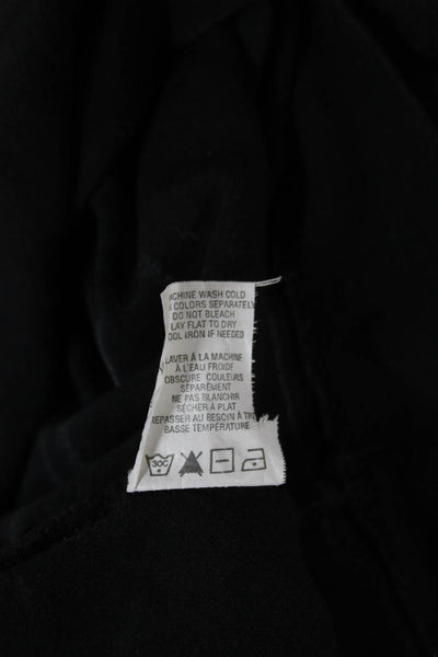 Theory Women Black Cotton Cowl Neck Short Sleeve Tunic Size S