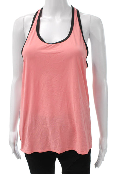 Alo Womens Basic Tank Scoop Neck Nylon Pink Sleeveless Size S