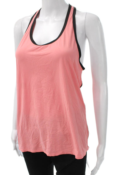 Alo Womens Basic Tank Scoop Neck Nylon Pink Sleeveless Size S