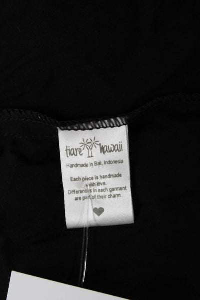 Tiare Hawaii Women Sundress Black Rayon Scoop Neck Sleeveless Size One Size