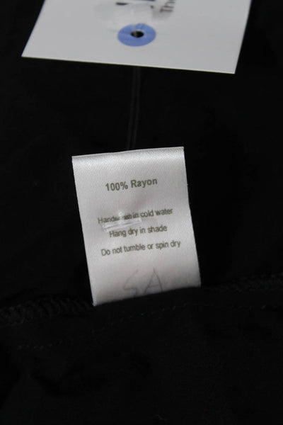 Tiare Hawaii Women Sundress Black Rayon Scoop Neck Sleeveless Size One Size