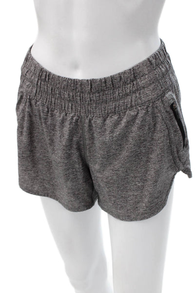 Lululemon Womens Athletic Gray Drawstring Recycled Polyester Shorts Size 4