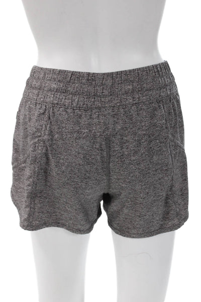 Lululemon Womens Athletic Gray Drawstring Recycled Polyester Shorts Size 4