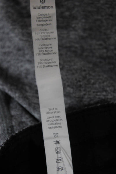 Lululemon Womens Athletic Gray Drawstring Recycled Polyester Shorts Size 4