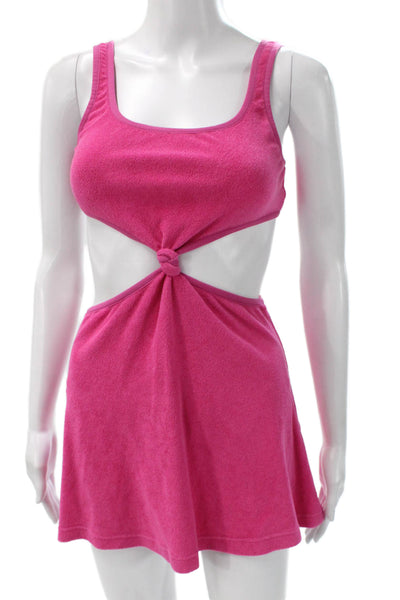 Solid & Striped Womens Pink Terry Tank Dress Sleeveless Size S