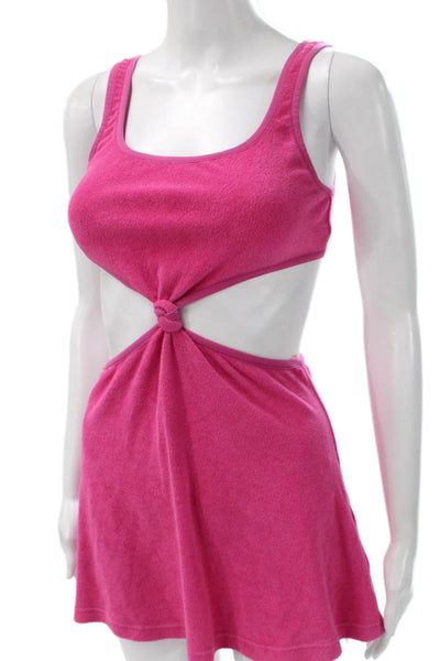 Solid & Striped Womens Pink Terry Tank Dress Sleeveless Size S