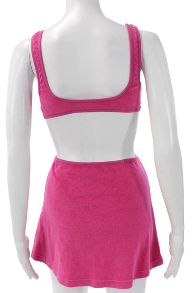 Solid & Striped Womens Pink Terry Tank Dress Sleeveless Size S