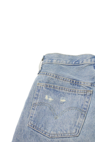 Levi Strauss & Co Women Cut-Off Denim Shorts Blue Button Size 26