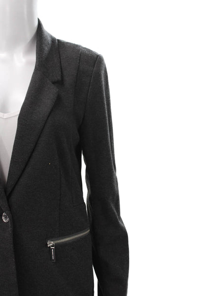 Michael Michael Kors Women Knit Gray Basic Jacket Button Long Sleeve Size 6