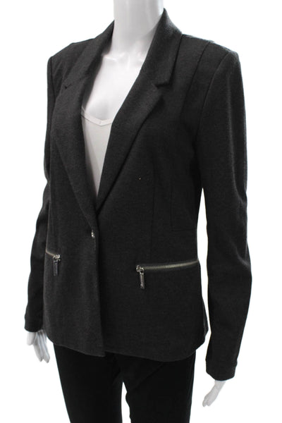 Michael Michael Kors Women Knit Gray Basic Jacket Button Long Sleeve Size 6
