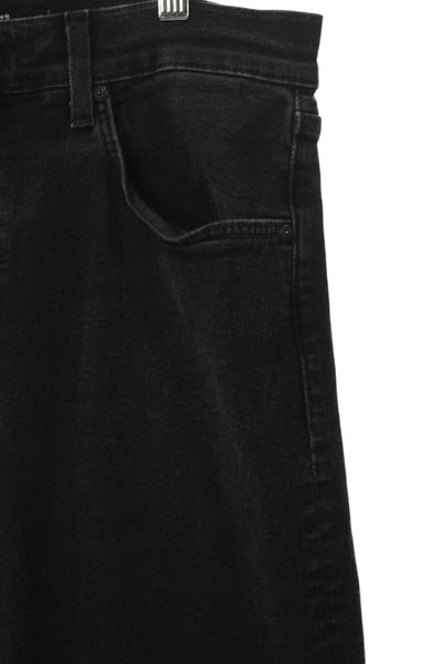 7 For All Mankind Mens Straight Black Jeans Low Rise Inseam 32 Size 33
