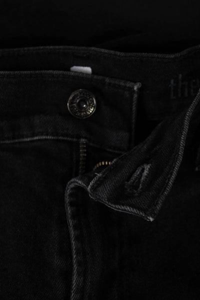 7 For All Mankind Mens Straight Black Jeans Low Rise Inseam 32 Size 33