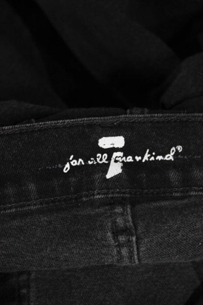 7 For All Mankind Mens Straight Black Jeans Low Rise Inseam 32 Size 33