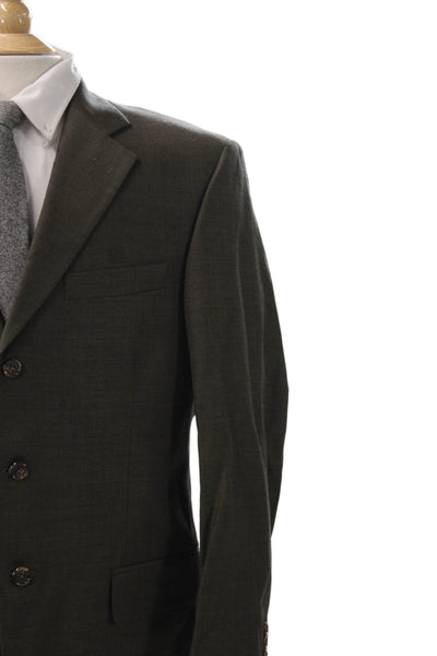 Tallia Uomo Mens Gray Worsted Wool Blazer Size 40