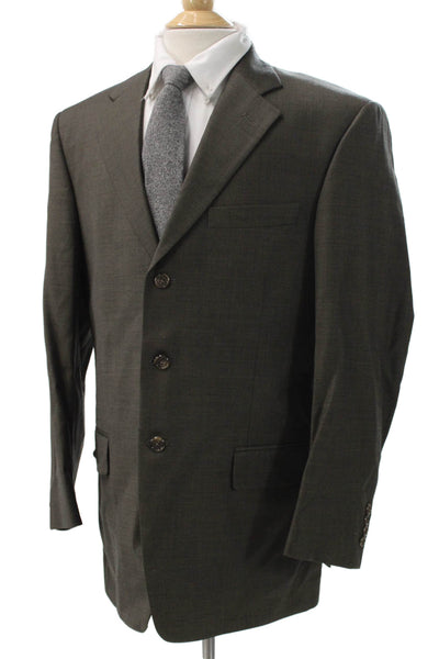 Tallia Uomo Mens Gray Worsted Wool Blazer Size 40