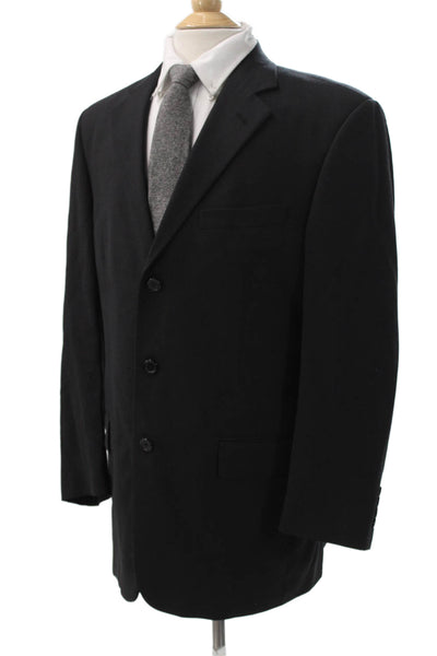 Tallia Uomo Men Blazer Black Wool Button Size 40