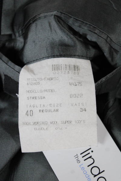 Tallia Uomo Men Blazer Black Wool Button Size 40