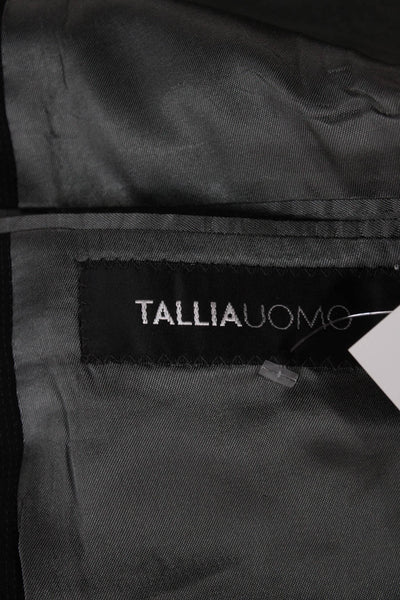 Tallia Uomo Men Blazer Black Wool Button Size 40