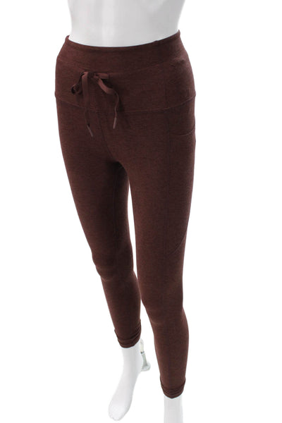 Beyond Yoga Women Ankle Leggings Brown Nylon Drawstring Size XS