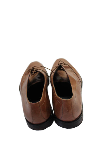 Boss Hugo Boss Mens Leather Lace Up Oxford Dress Shoes Brown Size 10