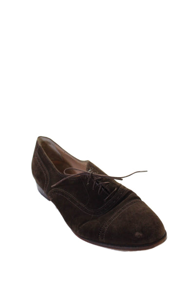 Cole Haan Mens Suede Lace Up Oxford Dress Shoes Brown Size 11.5 D