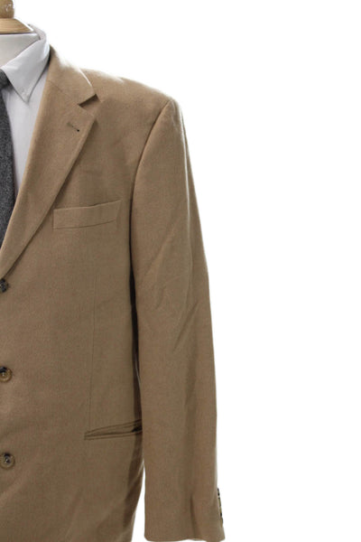 Boss Hugo Boss Men Blazer Beige Camel Hair Button Size 44