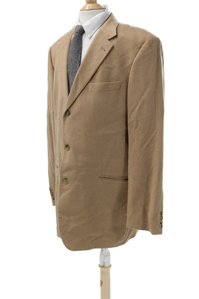 Boss Hugo Boss Men Blazer Beige Camel Hair Button Size 44