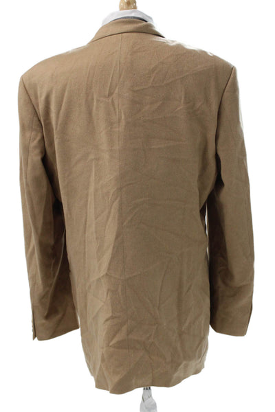 Boss Hugo Boss Men Blazer Beige Camel Hair Button Size 44