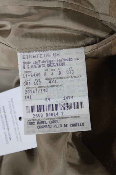 Boss Hugo Boss Men Blazer Beige Camel Hair Button Size 44