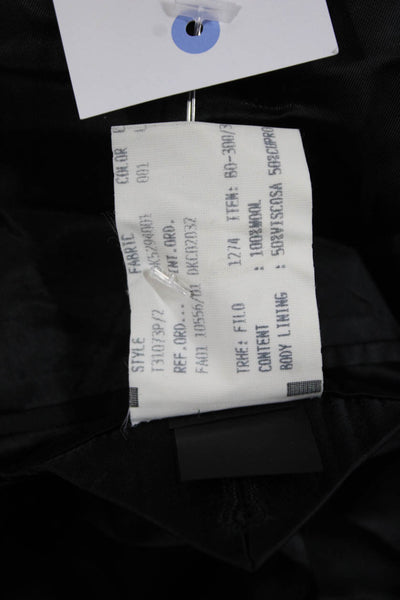 Donna Karan New York Mens Black Wool Jacket Button Solid Size 44