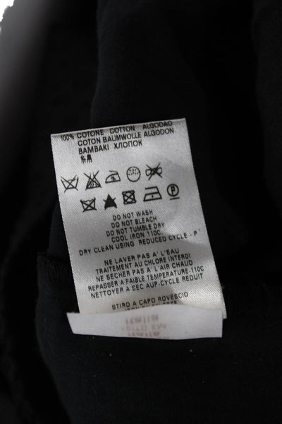 See by Chloe Women Black T-Shirt Dress Cotton Short Sleeve Round Neck Size 12