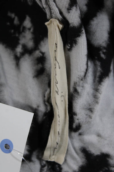 Raquel Allegra Women Maxi Dress Black Tie Dye Scoop Neck Long Sleeve Size 3
