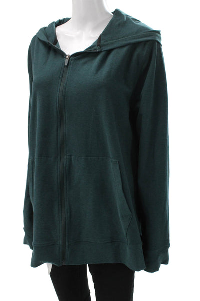 Beyond Yoga Womens Basic Jacket Green Zip Long Sleeve Size XL
