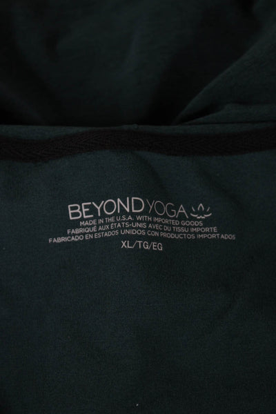 Beyond Yoga Womens Basic Jacket Green Zip Long Sleeve Size XL
