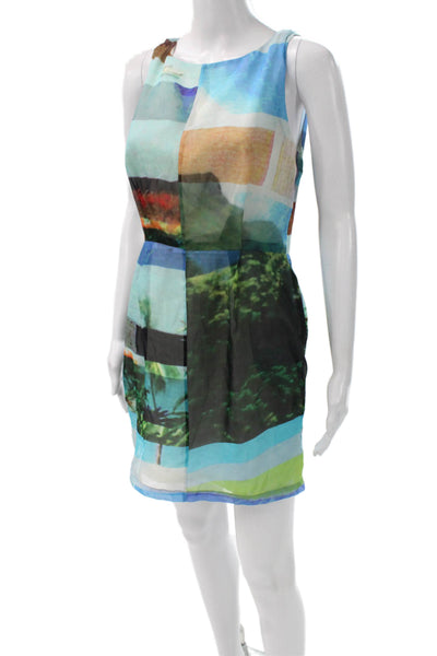 Rag & Bone Women Multicolor Silk Shift Dress Sleeveless Size 4