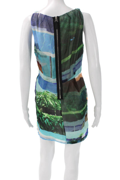 Rag & Bone Women Multicolor Silk Shift Dress Sleeveless Size 4