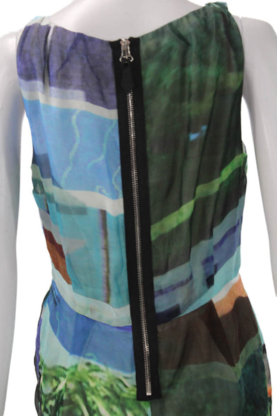 Rag & Bone Women Multicolor Silk Shift Dress Sleeveless Size 4