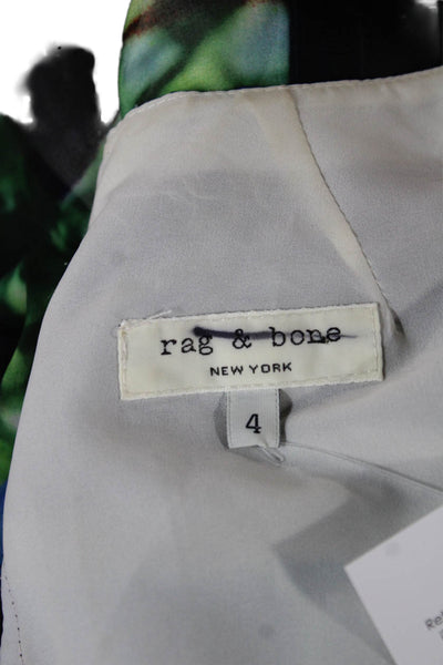Rag & Bone Women Multicolor Silk Shift Dress Sleeveless Size 4