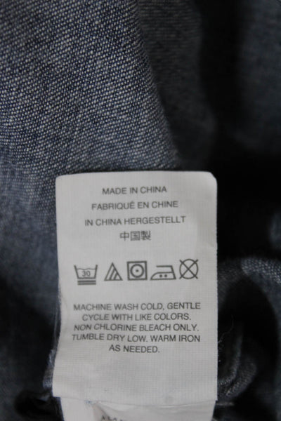 J Crew Women Denim Collared Button-Up Long Sleeve Blue Size 2 Tall