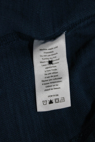 Rag & Bone Mens Blue Cotton Blend Henley Pullover Long Sleeve T Shirt Size L