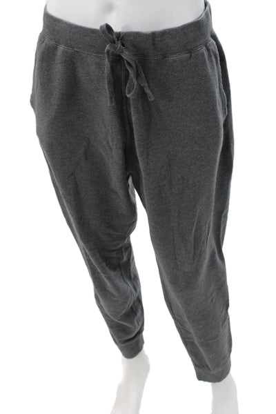 Uniqlo Mens Gray Cotton Jogger Pants Drawstring Solid Size L