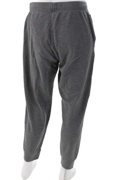 Uniqlo Mens Gray Cotton Jogger Pants Drawstring Solid Size L