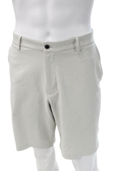 Dunning Mens Athletic Beige Shorts Size 36