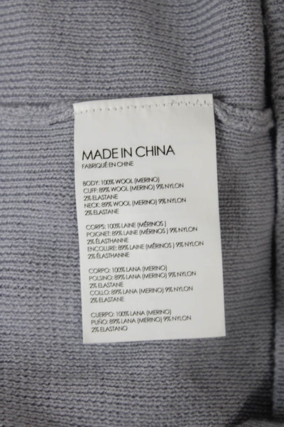 Club Monaco Womens Pullover Wool Crewneck Gray Petite Long Sleeve Size S
