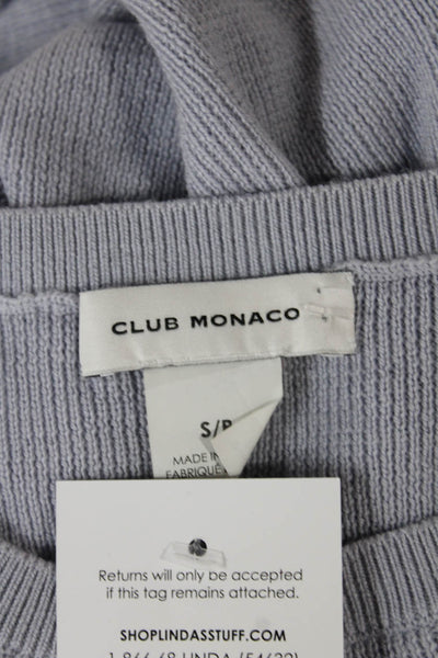 Club Monaco Womens Pullover Wool Crewneck Gray Petite Long Sleeve Size S