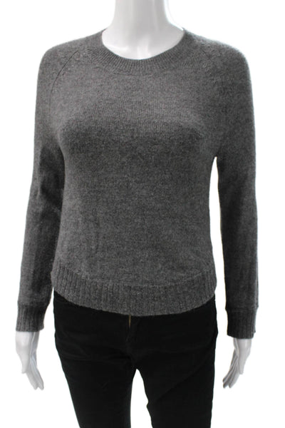 Theyskens Theory Womens Alpaca Gray Crew Neck Pullover Long Sleeve Size S